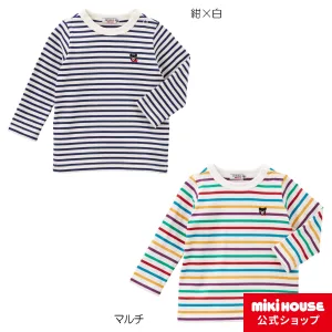 mikihouse Everyday DOUBLE_B／ミキハウス エブリディ ダブルビー ボーダー 長袖 Tシャツ