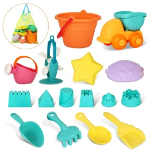 King-kids／キングキッズ 砂遊びセット 収納袋付き 16pcs 砂遊びセット
