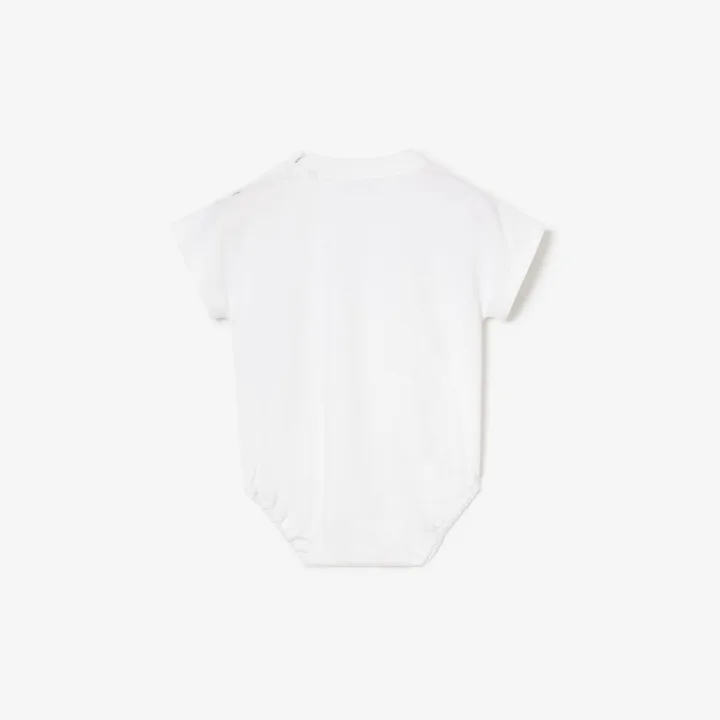 Burberry／バーバリー チェック カーシヴロゴ コットンロンパース