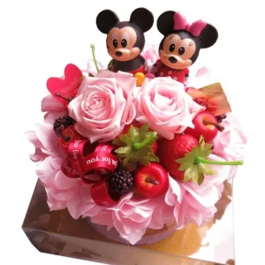 フラワーケーキ プリザーブドフラワー入り