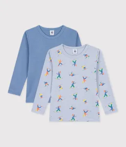 PETIT BATEAU／プチバトー プリント長袖Ｔシャツ２枚組