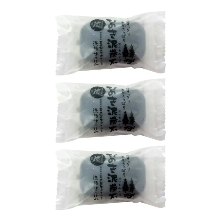 アワワ ひのき泥炭石 洗顔せっけん すっきりタイプ（30g×3個・個包装）