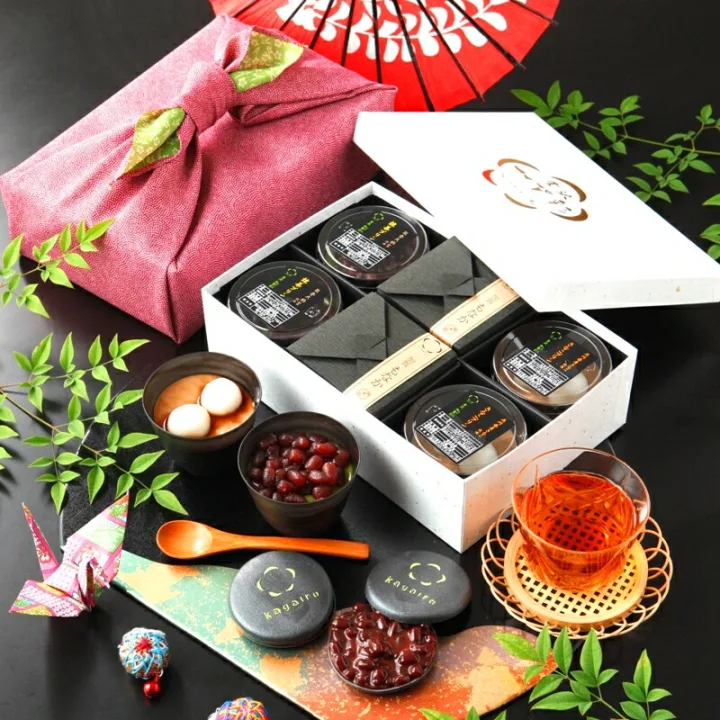 老舗和菓子店の最中とプリン詰合せ