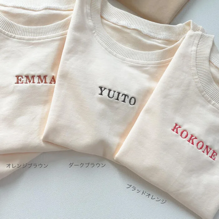 TAMS muu 刺繍名入れ 半袖もちもち生地ロンパース
