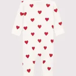Petit Bateau／プチバトー ハートプリント足なしロンパース