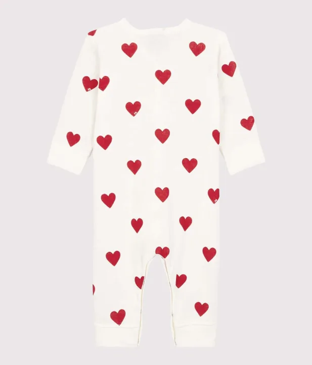 Petit Bateau/プチバトー ハートプリント足なしロンパース