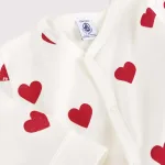 Petit Bateau／プチバトー ハートプリント足なしロンパース