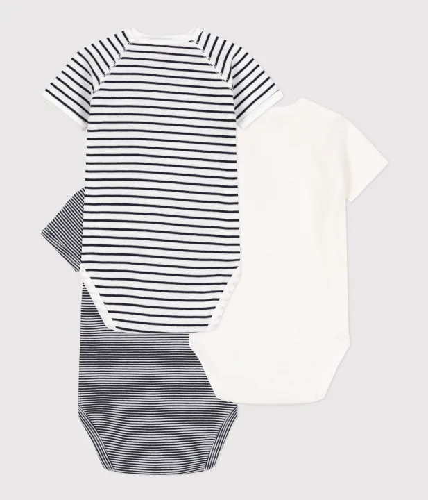 Petit Bateau/プチバトー マリニエール半袖あわせボディ3枚組