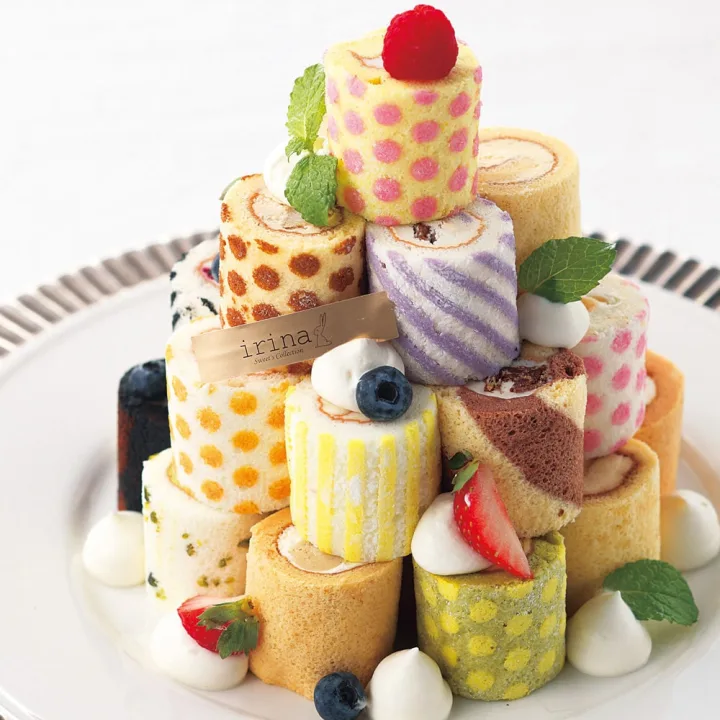 みんなで作るのが楽しい「ロールケーキタワー」