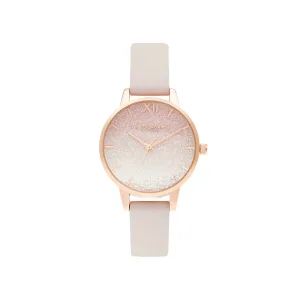 OLIVIA BURTON／オリビアバートン アンダーザシー サンライズ ウィッシング ウェーブ ミディダイヤル パールピンク&ローズゴールド