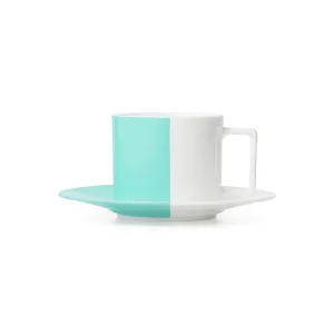 Tiffany&Co.／ティファニー カラーブロック ティーカップ&ソーサー