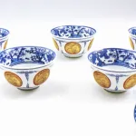 金襴手獅子見込湯呑 5ヶ揃