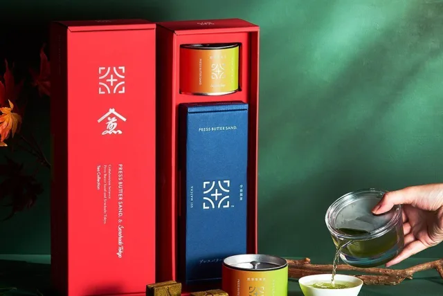 バターサンドとお茶で和みのティータイム PRESS BUTTER SAND 秋の期間限定コラボセット「プレスバターサンド & 煎茶堂東京」