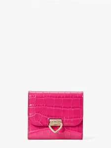 kate spade new york／ケイト スペード ラヴィット クロコ エンボス バイフォールド フラップ ウォレット