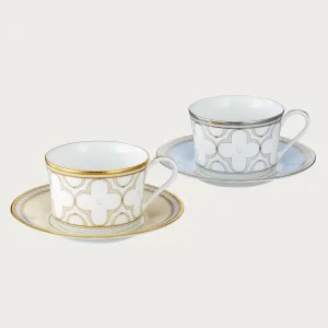 Noritake／ノリタケ トレフォリオゴールド&プラチナ カップ＆ソーサーペア