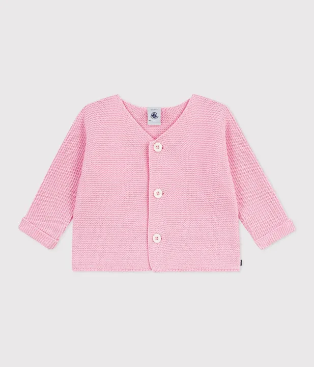 Petit Bateau/プチバトー ガーター編みニットカーディガン