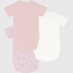 Petit Bateau／プチバトー プリント半袖あわせボディ３枚組