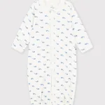 Petit Bateau／プチバトー 衿つきプリント２ウェイロンパース