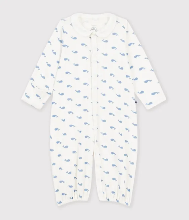 Petit Bateau/プチバトー 衿つきプリント2ウェイロンパース