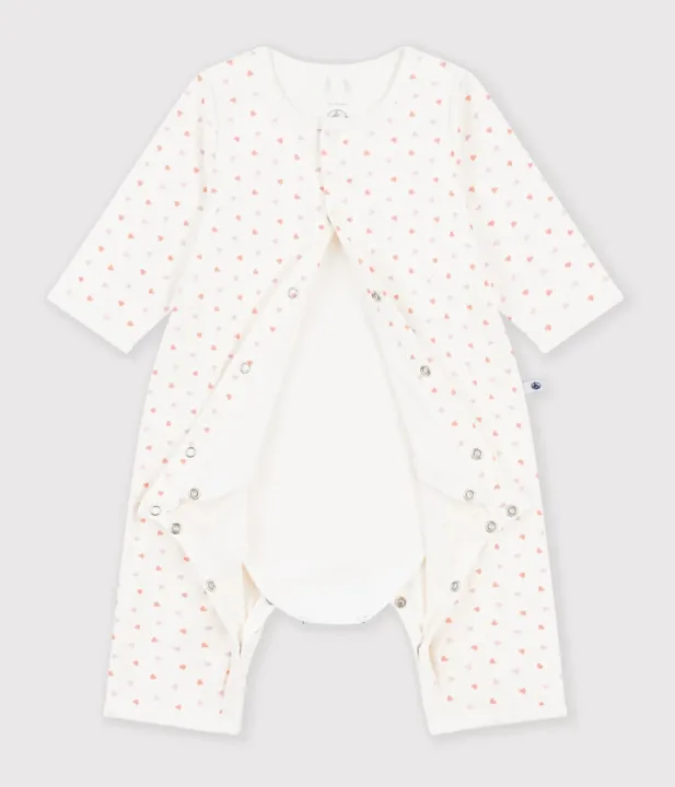 Petit Bateau/プチバトー ハートプリントボディジャマ