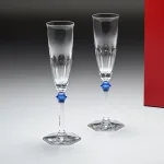 アルクール イヴ ブルーボタン シャンパングラス