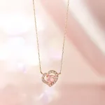 【Christmas Limited】ハートシェイプローズクォーツネックレス