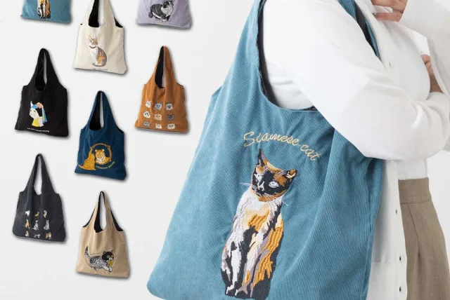 秋は猫の刺繍バッグでお出かけしよう！ Jubilee／ジュビリー 猫デザインの刺繍トートバッグ