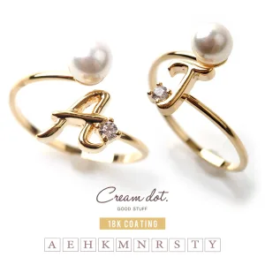 Cream dot／クリームドット イニシャルリング