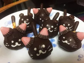 子供用|簡単バレンタインチョコ④お子さんと楽しんで作れるねこチョコ
