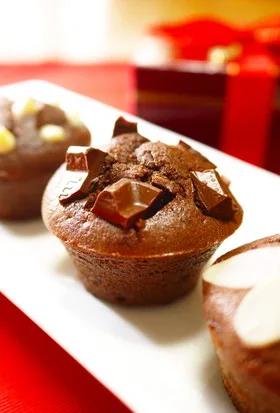 友達用|簡単バレンタインチョコ⑦ホットケーキミックスで作るチョコマフィン