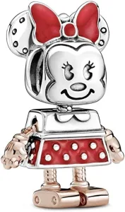 PANDORA／パンドラ Disney Minnie robot sterling silver Rose charm with red enamel