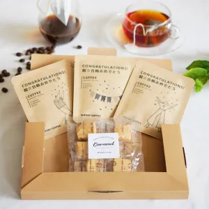 SHERRY COFFEE／シェリーコーヒー ３P+ミルクキャラメル BOXメッセージコーヒーギフト