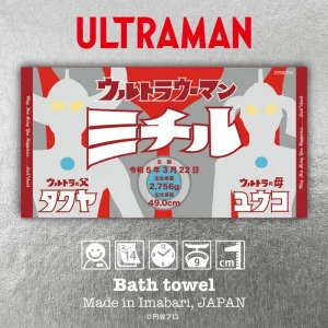LUCK CHUCK／ラックチャック 名前入り今治製バスタオル ウルトラ親子 ホワイト