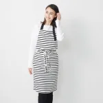 ロゴ フルエプロン ブラック