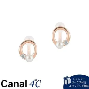 CANAL 4℃／カナルヨンドシー イヤリング シルバー サークル 淡水パール