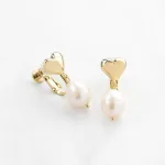 FULL HEART EARRINGS 淡水パールイヤリング