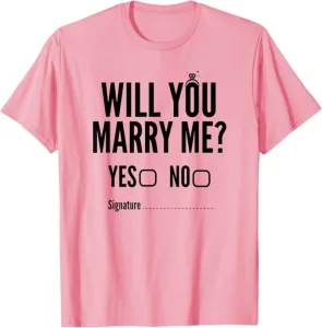 Will You Marry Me Wedding おもしろプロポーズ Tシャツ