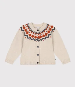 PETIT BATEAU／プチバトー ジャカードニットカーディガン