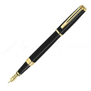 WATERMAN／ウォーターマン 万年筆 F 細字 エクセプション ブラックラッカーGT