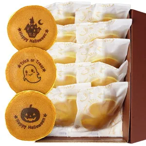 ふわふわ生地に3種のイラストをプリント「ハロウィンどら焼き」