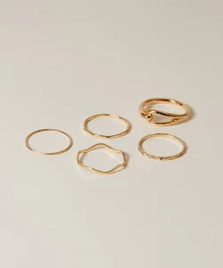 novice／ノーヴィス Deformed Narrow Rings 5 set