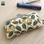 鏡付きがま口リップケース【帆布・がまの実】