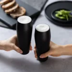 江戸の薄硝子 ピルスナーグラス ブラックマット 黒箱入り