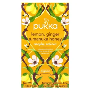 pukka／パッカ オーガニック レモン ジンジャー マヌカハニー