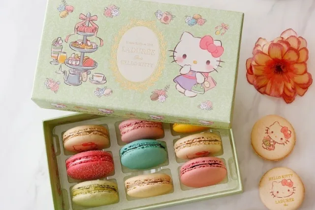 ハローキティのマカロンボックス&アフタヌーンティーのお誘い LADUREE/ラデュレ「LADURÉE×ハローキティ コレクション」