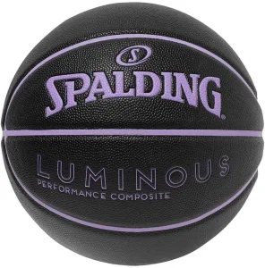 SPALDING／スパルディング ルミナス 合成皮革 ブラック×バイオレット 7号 77-985J