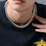 ワイドチェーンネックレス 12mm幅キヘイ サージカルステンレス