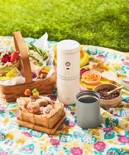 山頂でも挽きたてのコーヒーを味わえる