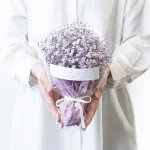 かすみ草 花束 パステルパープル