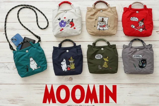 ギフトにぴったり！ ムーミンの刺繍ミニバッグ MOOMIN／ムーミン「刺繍デザインのミニショルダートートバッグ」